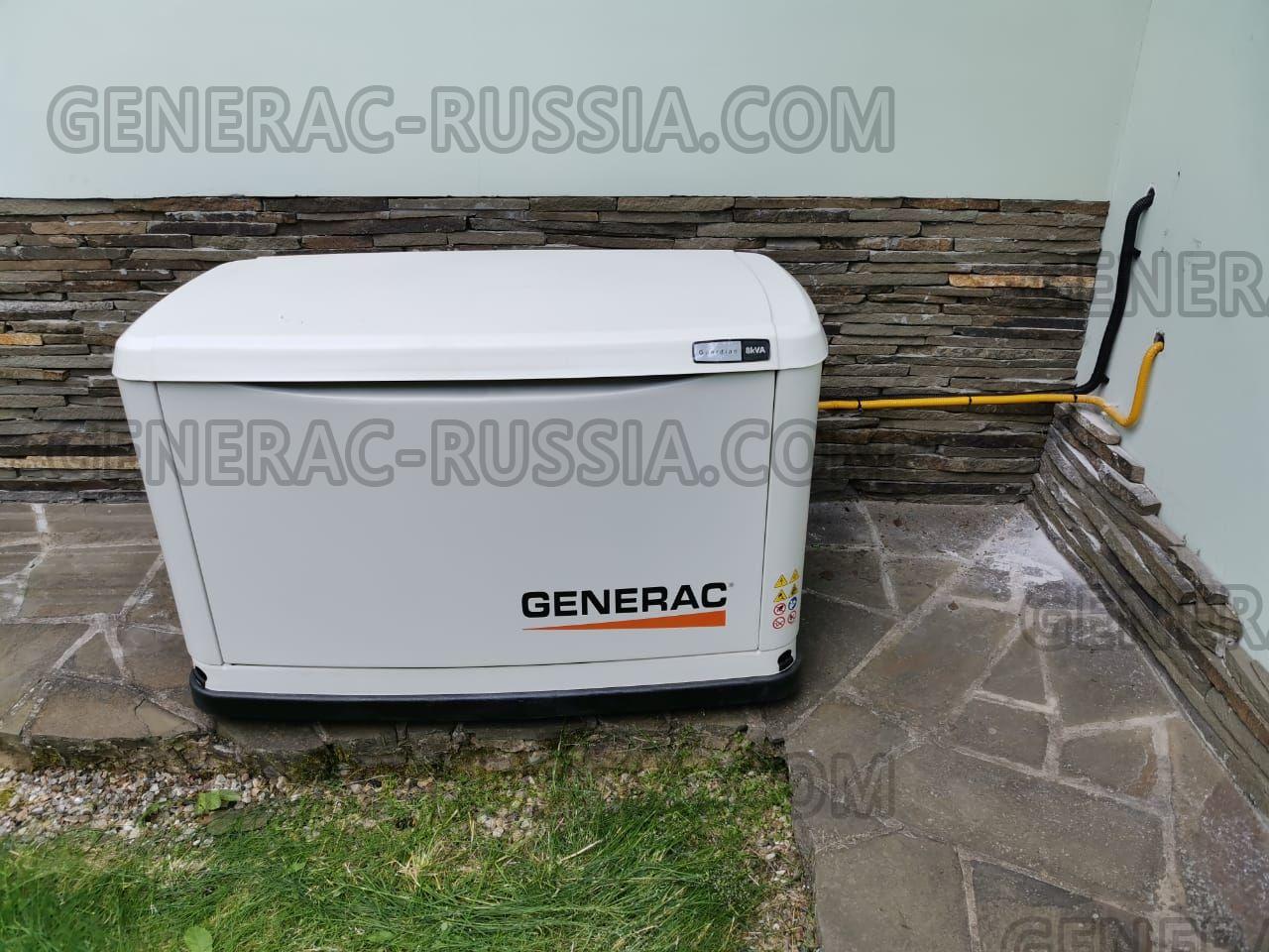 Монтаж газового генератора Generac 6271 (220В) на 13 кВт в МО, гор.  Балашиха, микр-н Железнодорожный